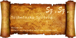 Szihelszky Szilvia névjegykártya