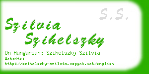 szilvia szihelszky business card